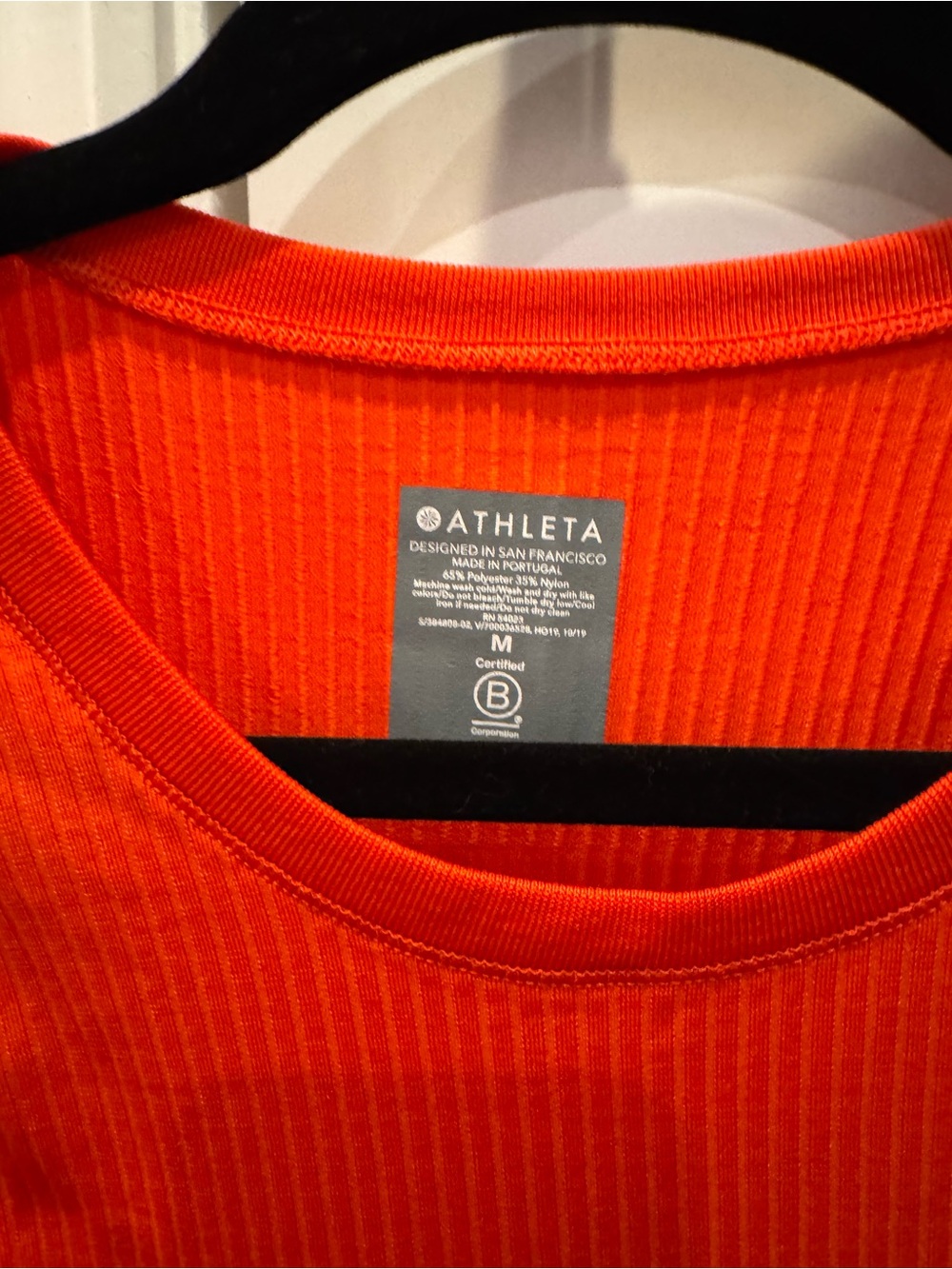 Athleta Orange-Red Ribbed Tank Top - Picture 2 of 4